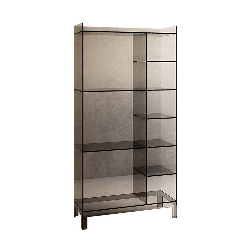Scandinavian Acrylic Standard Bookshelf Closed Back Bookshelf,23.6"L x 9.84"W x 47.2"H Clearhalo 'Bookcases' 'furn' 'furn_bookcases' 'Furniture' 'furniture_bookcases' 'kitchen' 'kitchen_bookcases' 'Living Room Furniture' 'Office Furniture' 4719687