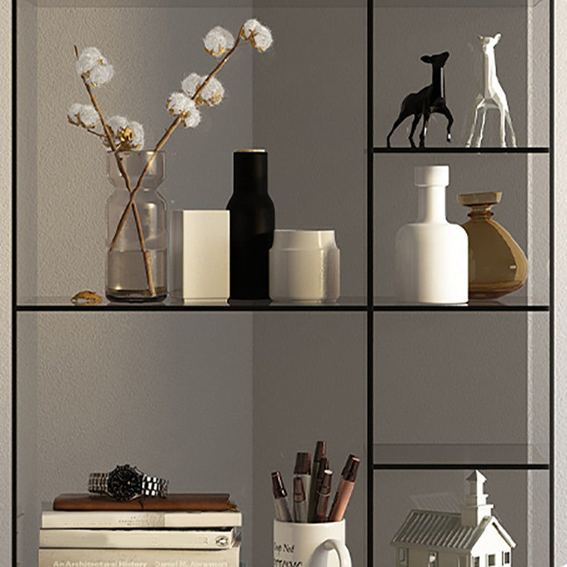 Scandinavian Acrylic Standard Bookshelf Closed Back Bookshelf,23.6"L x 9.84"W x 47.2"H Clearhalo 'Bookcases' 'furn' 'furn_bookcases' 'Furniture' 'furniture_bookcases' 'kitchen' 'kitchen_bookcases' 'Living Room Furniture' 'Office Furniture' 4719689