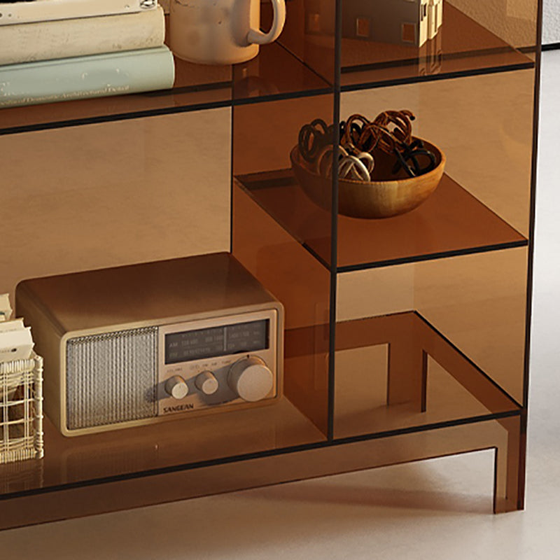 Scandinavian Acrylic Standard Bookshelf Closed Back Bookshelf,23.6"L x 9.84"W x 47.2"H Clearhalo 'Bookcases' 'furn' 'furn_bookcases' 'Furniture' 'furniture_bookcases' 'kitchen' 'kitchen_bookcases' 'Living Room Furniture' 'Office Furniture' 4719691