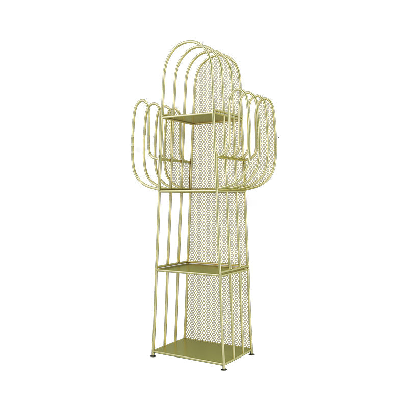 Closed Back Bookcase 59"H Scandinavian Style Bookshelf for Home Office Study Room Gold Clearhalo 'Bookcases' 'furn' 'furn_bookcases' 'Furniture' 'furniture_bookcases' 'kitchen' 'kitchen_bookcases' 'Living Room Furniture' 'Office Furniture' 4719707