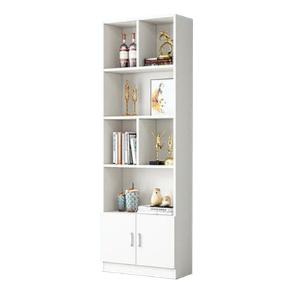 Closed Back Bookshelf Scandinavian Style Bookcase for Home Office and Study Room 23.6"L x 11.8"W x 78.7"H White Clearhalo 'Bookcases' 'furn' 'furn_bookcases' 'Furniture' 'furniture_bookcases' 'kitchen' 'kitchen_bookcases' 'Living Room Furniture' 'Office Furniture' 4719723
