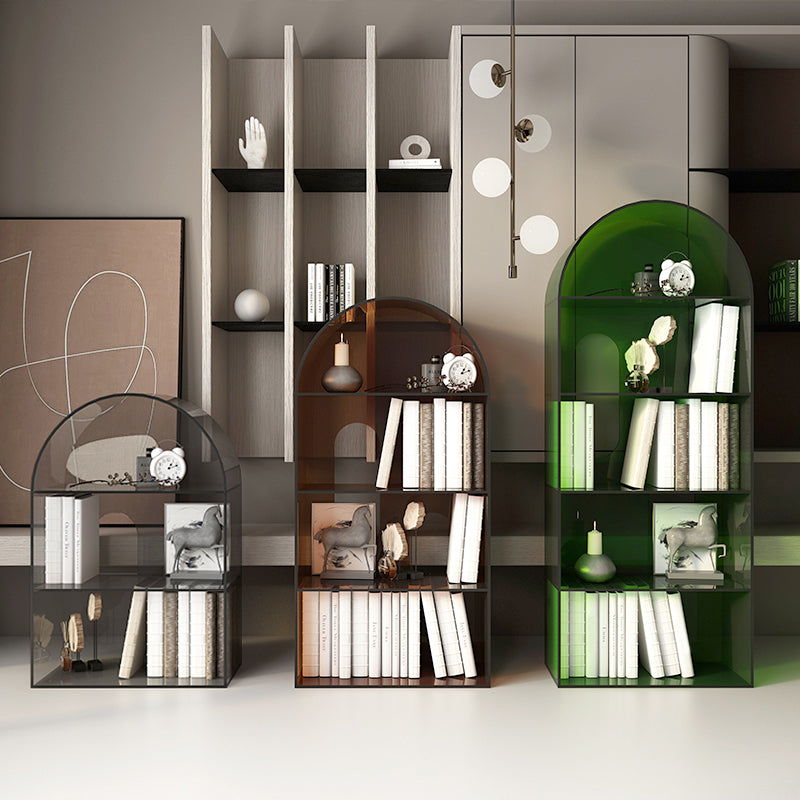 Open Back Bookshelf Acrylic Scandinavian Style Bookcase for Home Office Study Room Clearhalo 'Bookcases' 'furn' 'furn_bookcases' 'Furniture' 'furniture_bookcases' 'kitchen' 'kitchen_bookcases' 'Living Room Furniture' 'Office Furniture' 4719726