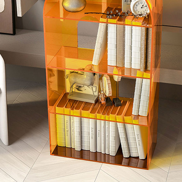 Open Back Bookshelf Acrylic Scandinavian Style Bookcase for Home Office Study Room Clearhalo 'Bookcases' 'furn' 'furn_bookcases' 'Furniture' 'furniture_bookcases' 'kitchen' 'kitchen_bookcases' 'Living Room Furniture' 'Office Furniture' 4719739