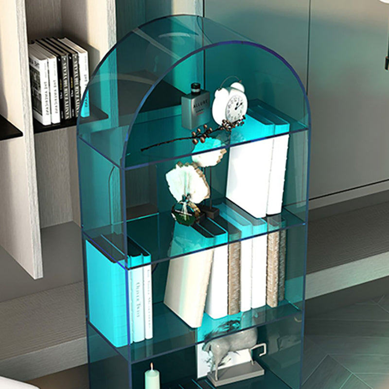Open Back Bookshelf Acrylic Scandinavian Style Bookcase for Home Office Study Room Clearhalo 'Bookcases' 'furn' 'furn_bookcases' 'Furniture' 'furniture_bookcases' 'kitchen' 'kitchen_bookcases' 'Living Room Furniture' 'Office Furniture' 4719741