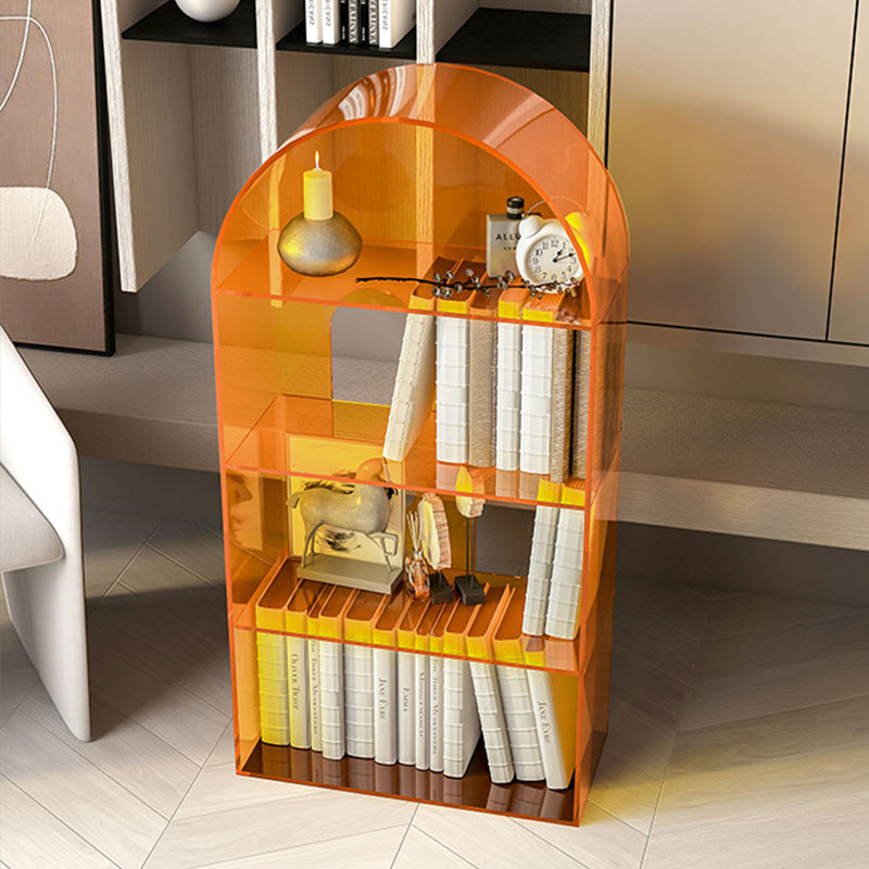 Open Back Bookshelf Acrylic Scandinavian Style Bookcase for Home Office Study Room Clearhalo 'Bookcases' 'furn' 'furn_bookcases' 'Furniture' 'furniture_bookcases' 'kitchen' 'kitchen_bookcases' 'Living Room Furniture' 'Office Furniture' 4719743
