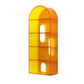Open Back Bookshelf Acrylic Scandinavian Style Bookcase for Home Office Study Room 23.6"L x 11"W x 59.1"H Orange Clearhalo 'Bookcases' 'furn' 'furn_bookcases' 'Furniture' 'furniture_bookcases' 'kitchen' 'kitchen_bookcases' 'Living Room Furniture' 'Office Furniture' 4719744