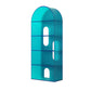 Open Back Bookshelf Acrylic Scandinavian Style Bookcase for Home Office Study Room 23.6"L x 11"W x 59.1"H Sky Blue Clearhalo 'Bookcases' 'furn' 'furn_bookcases' 'Furniture' 'furniture_bookcases' 'kitchen' 'kitchen_bookcases' 'Living Room Furniture' 'Office Furniture' 4719751