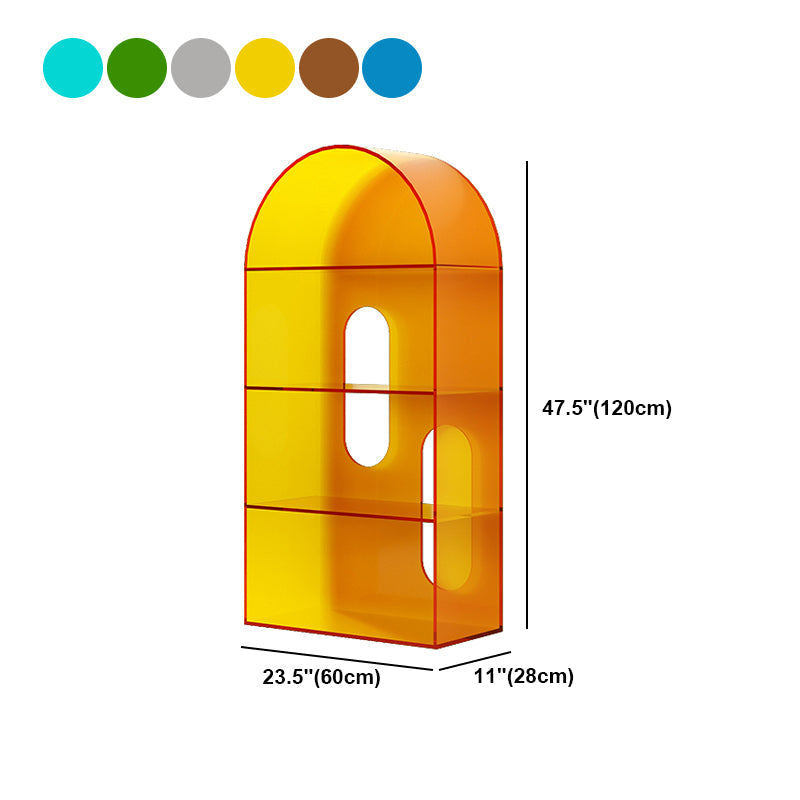 Open Back Bookshelf Acrylic Scandinavian Style Bookcase for Home Office Study Room Clearhalo 'Bookcases' 'furn' 'furn_bookcases' 'Furniture' 'furniture_bookcases' 'kitchen' 'kitchen_bookcases' 'Living Room Furniture' 'Office Furniture' 4719753