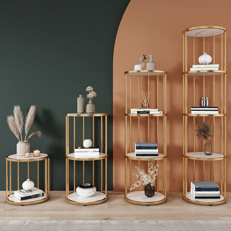 Scandinavian Metal Corner Bookshelf Open Vertical Bookshelf for Living Room Clearhalo 'Bookcases' 'furn' 'furn_bookcases' 'Furniture' 'furniture_bookcases' 'kitchen' 'kitchen_bookcases' 'Living Room Furniture' 'Office Furniture' 4719758