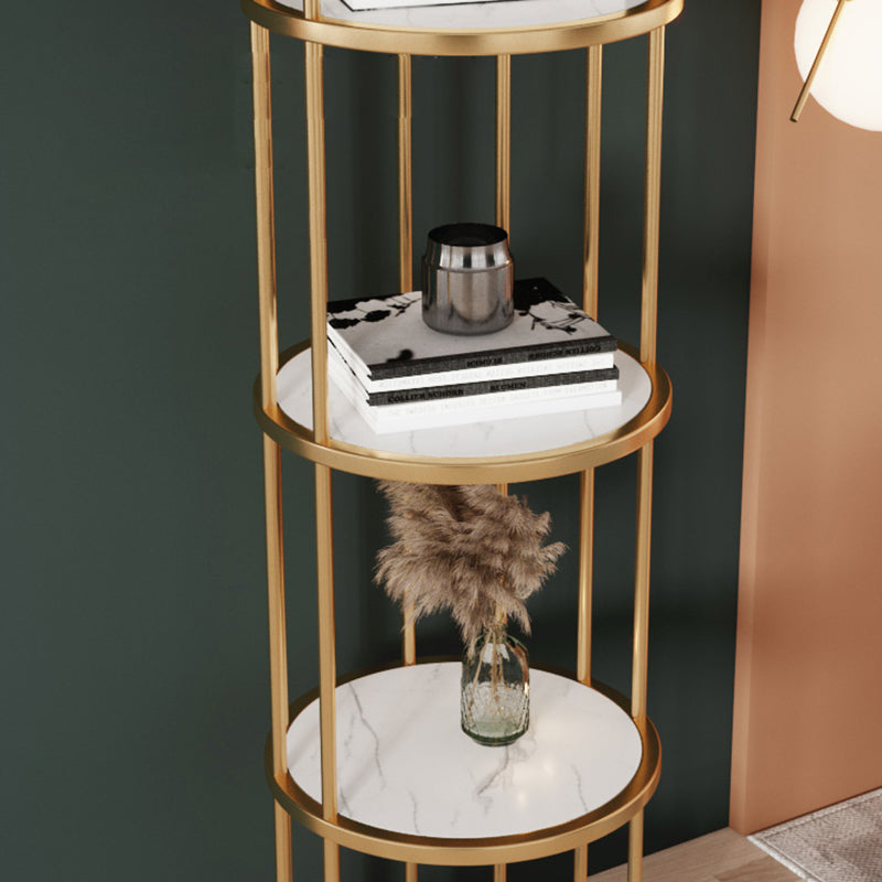 Scandinavian Metal Corner Bookshelf Open Vertical Bookshelf for Living Room Clearhalo 'Bookcases' 'furn' 'furn_bookcases' 'Furniture' 'furniture_bookcases' 'kitchen' 'kitchen_bookcases' 'Living Room Furniture' 'Office Furniture' 4719767