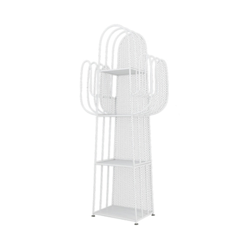 Closed Back Metal Bookcase Scandinavian Style Bookshelf for Home Office White Clearhalo 'Bookcases' 'furn' 'furn_bookcases' 'Furniture' 'furniture_bookcases' 'kitchen' 'kitchen_bookcases' 'Living Room Furniture' 'Office Furniture' 4719779