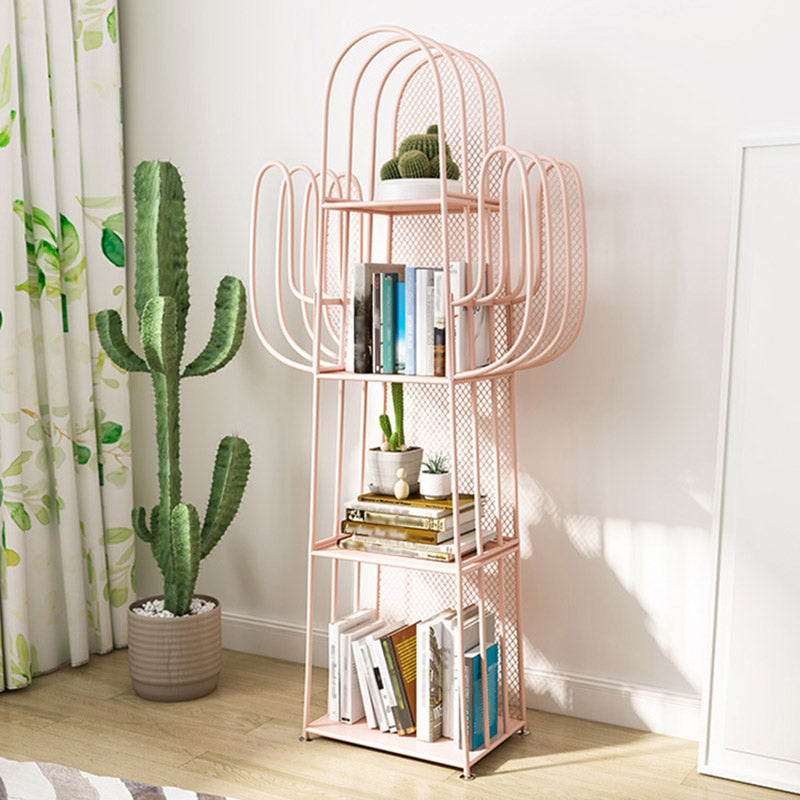 Closed Back Metal Bookcase Scandinavian Style Bookshelf for Home Office Clearhalo 'Bookcases' 'furn' 'furn_bookcases' 'Furniture' 'furniture_bookcases' 'kitchen' 'kitchen_bookcases' 'Living Room Furniture' 'Office Furniture' 4719793