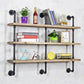 Industrial Wall Mounted Bookshelf with Black Iron Frame Pine Wood Shelf Clearhalo 'Bookcases' 'furn' 'furn_bookcases' 'Furniture' 'furniture_bookcases' 'kitchen' 'kitchen_bookcases' 'Living Room Furniture' 'Office Furniture' 4719800