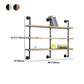 Industrial Wall Mounted Bookshelf with Black Iron Frame Pine Wood Shelf Clearhalo 'Bookcases' 'furn' 'furn_bookcases' 'Furniture' 'furniture_bookcases' 'kitchen' 'kitchen_bookcases' 'Living Room Furniture' 'Office Furniture' 4719815