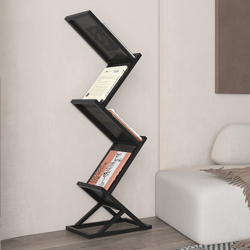 Closed Back Bookshelf Scandinavian Style Metal Bookcase for Home Office Clearhalo 'Bookcases' 'furn' 'furn_bookcases' 'Furniture' 'furniture_bookcases' 'kitchen' 'kitchen_bookcases' 'Living Room Furniture' 'Office Furniture' 4719821