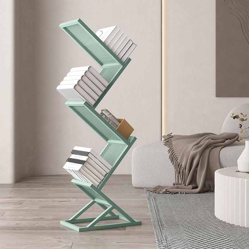 Closed Back Bookshelf Scandinavian Style Metal Bookcase for Home Office Clearhalo 'Bookcases' 'furn' 'furn_bookcases' 'Furniture' 'furniture_bookcases' 'kitchen' 'kitchen_bookcases' 'Living Room Furniture' 'Office Furniture' 4719822
