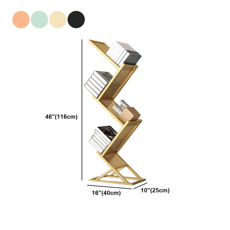 Closed Back Bookshelf Scandinavian Style Metal Bookcase for Home Office Clearhalo 'Bookcases' 'furn' 'furn_bookcases' 'Furniture' 'furniture_bookcases' 'kitchen' 'kitchen_bookcases' 'Living Room Furniture' 'Office Furniture' 4719824