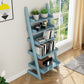 Rubber Wood Ladder Bookshelf Modern Open Back Bookshelf for Home Office Blue Clearhalo 'Bookcases' 'Furniture' 'furniture_bookcases' 'kitchen' 'kitchen_bookcases' 'Living Room Furniture' 'Office Furniture' 4719827