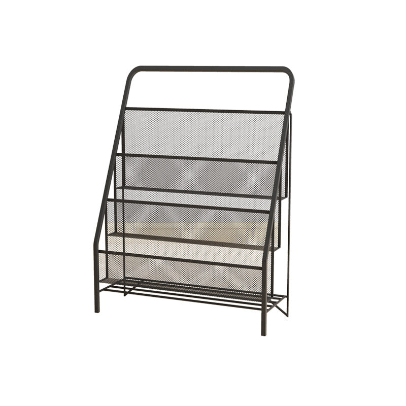 Industrial Ladder Bookshelf Iron Closed Back Bookshelf for Home 16.9"L x 9.1"W x 25.2"H Black Clearhalo 'Bookcases' 'furn' 'furn_bookcases' 'Furniture' 'furniture_bookcases' 'kitchen' 'kitchen_bookcases' 'Living Room Furniture' 'Office Furniture' 4726195