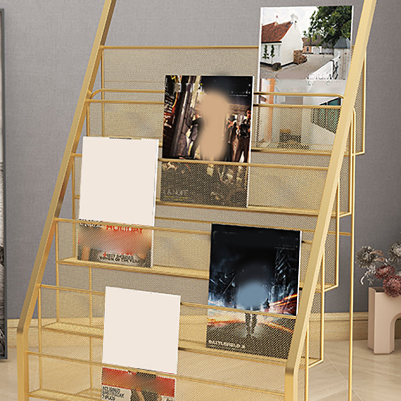 Industrial Ladder Bookshelf Iron Closed Back Bookshelf for Home Clearhalo 'Bookcases' 'furn' 'furn_bookcases' 'Furniture' 'furniture_bookcases' 'kitchen' 'kitchen_bookcases' 'Living Room Furniture' 'Office Furniture' 4726203