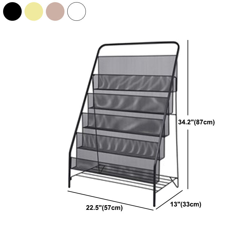 Iron Scandinavian Ladder Bookshelf Vertical Closed Back Bookshelf for Home Clearhalo 'Bookcases' 'furn' 'furn_bookcases' 'Furniture' 'furniture_bookcases' 'kitchen' 'kitchen_bookcases' 'Living Room Furniture' 'Office Furniture' 4726224