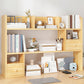 Modern Style Bookcase Open Back Horizontal Shelf Bookcase for Home Office Natural 2 Clearhalo 'Bookcases' 'Furniture' 'furniture_bookcases' 'kitchen' 'kitchen_bookcases' 'Living Room Furniture' 'Office Furniture' 4726226