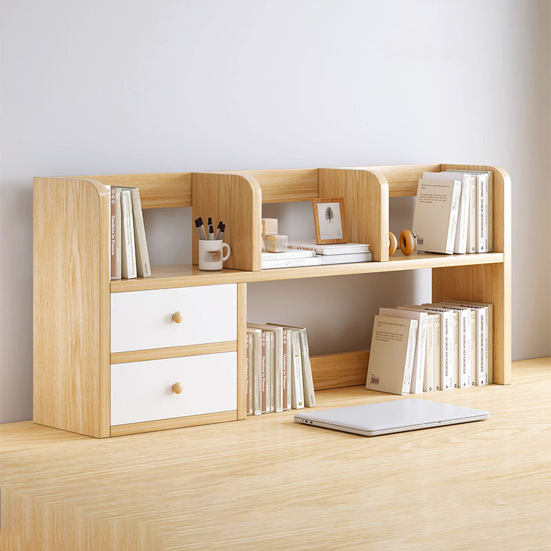 Modern Style Bookcase Open Back Horizontal Shelf Bookcase for Home Office Natural 32.7"L x 6.7"W x 18.9"H 1 Clearhalo 'Bookcases' 'Furniture' 'furniture_bookcases' 'kitchen' 'kitchen_bookcases' 'Living Room Furniture' 'Office Furniture' 4726230