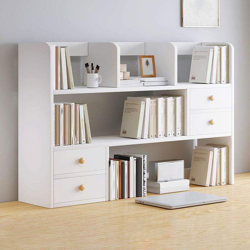 Modern Style Bookcase Open Back Horizontal Shelf Bookcase for Home Office White 44.5"L x 6.7"W x 31.5"H 4 Clearhalo 'Bookcases' 'Furniture' 'furniture_bookcases' 'kitchen' 'kitchen_bookcases' 'Living Room Furniture' 'Office Furniture' 4726232