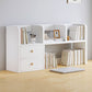 Modern Style Bookcase Open Back Horizontal Shelf Bookcase for Home Office White 2 Clearhalo 'Bookcases' 'Furniture' 'furniture_bookcases' 'kitchen' 'kitchen_bookcases' 'Living Room Furniture' 'Office Furniture' 4726234