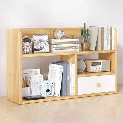 Modern Style Bookcase Open Back Horizontal Shelf Bookcase for Home Office Natural 24.8"L x 6.7"W x 18.1"H 1 Clearhalo 'Bookcases' 'Furniture' 'furniture_bookcases' 'kitchen' 'kitchen_bookcases' 'Living Room Furniture' 'Office Furniture' 4726236