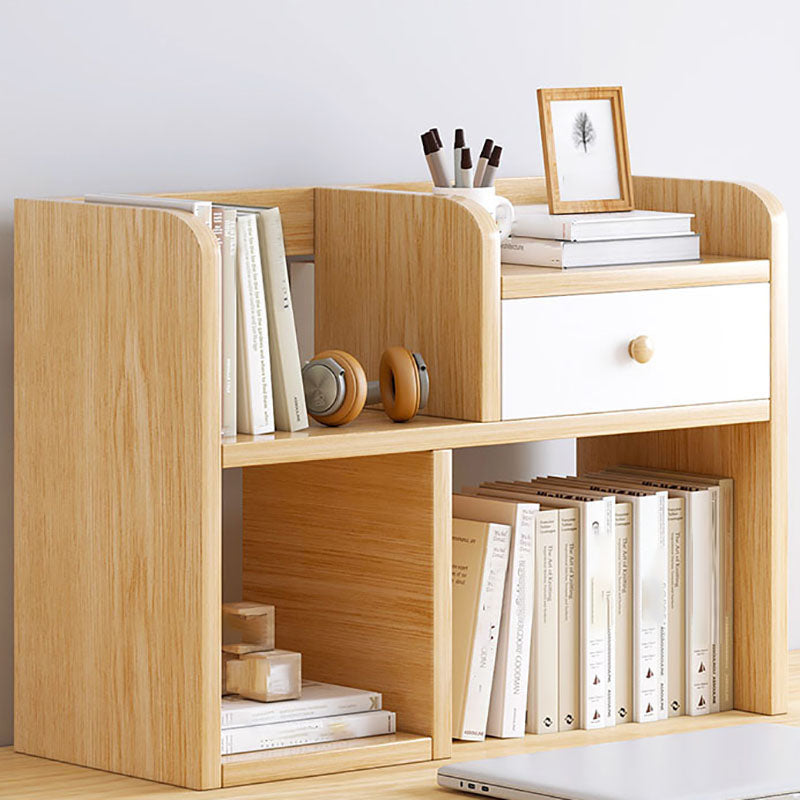 Modern Style Bookcase Open Back Horizontal Shelf Bookcase for Home Office Natural 23.6"L x 6.7"W x 18.9"H 1 Clearhalo 'Bookcases' 'Furniture' 'furniture_bookcases' 'kitchen' 'kitchen_bookcases' 'Living Room Furniture' 'Office Furniture' 4726238