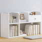Modern Style Bookcase Open Back Horizontal Shelf Bookcase for Home Office White 32.7"L x 6.7"W x 18.9"H 1 Clearhalo 'Bookcases' 'Furniture' 'furniture_bookcases' 'kitchen' 'kitchen_bookcases' 'Living Room Furniture' 'Office Furniture' 4726244