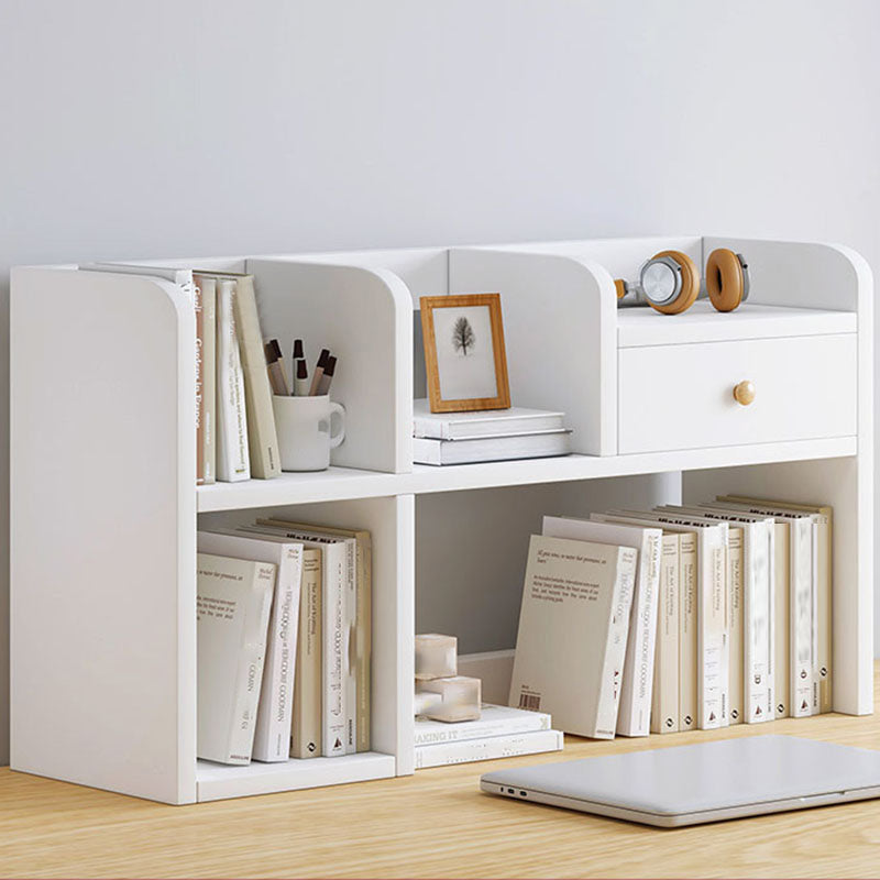 Modern Style Bookcase Open Back Horizontal Shelf Bookcase for Home Office White 32.7"L x 6.7"W x 18.9"H 1 Clearhalo 'Bookcases' 'Furniture' 'furniture_bookcases' 'kitchen' 'kitchen_bookcases' 'Living Room Furniture' 'Office Furniture' 4726244