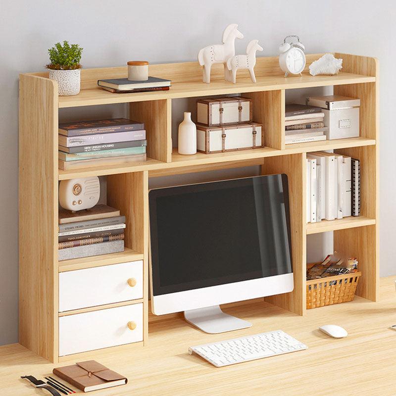 Modern Style Bookcase Open Back Horizontal Shelf Bookcase for Home Office Natural 47.2"L x 6.7"W x 35.4"H 2 Clearhalo 'Bookcases' 'Furniture' 'furniture_bookcases' 'kitchen' 'kitchen_bookcases' 'Living Room Furniture' 'Office Furniture' 4726245