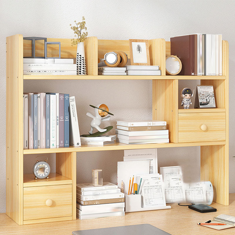 Modern Style Bookcase Open Back Horizontal Shelf Bookcase for Home Office Natural 32.7"L x 6.7"W x 31.5"H 2 Clearhalo 'Bookcases' 'Furniture' 'furniture_bookcases' 'kitchen' 'kitchen_bookcases' 'Living Room Furniture' 'Office Furniture' 4726248