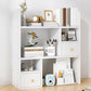 Modern Style Bookcase Open Back Horizontal Shelf Bookcase for Home Office White 23.6"L x 6.7"W x 31.5"H 2 Clearhalo 'Bookcases' 'Furniture' 'furniture_bookcases' 'kitchen' 'kitchen_bookcases' 'Living Room Furniture' 'Office Furniture' 4726252