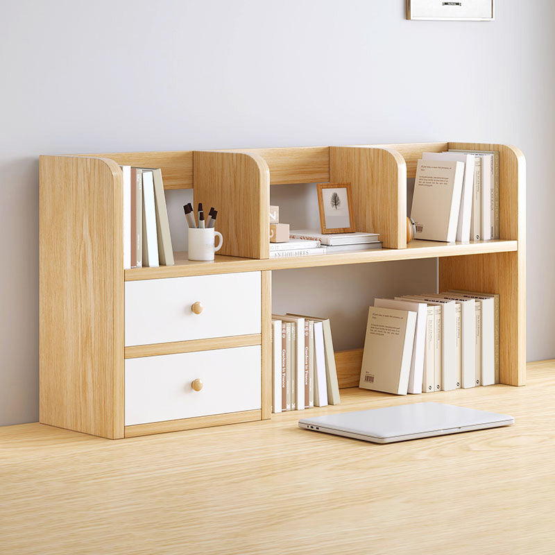 Modern Style Bookcase Open Back Horizontal Shelf Bookcase for Home Office Natural 32.7"L x 6.7"W x 18.9"H 2 Clearhalo 'Bookcases' 'Furniture' 'furniture_bookcases' 'kitchen' 'kitchen_bookcases' 'Living Room Furniture' 'Office Furniture' 4726253