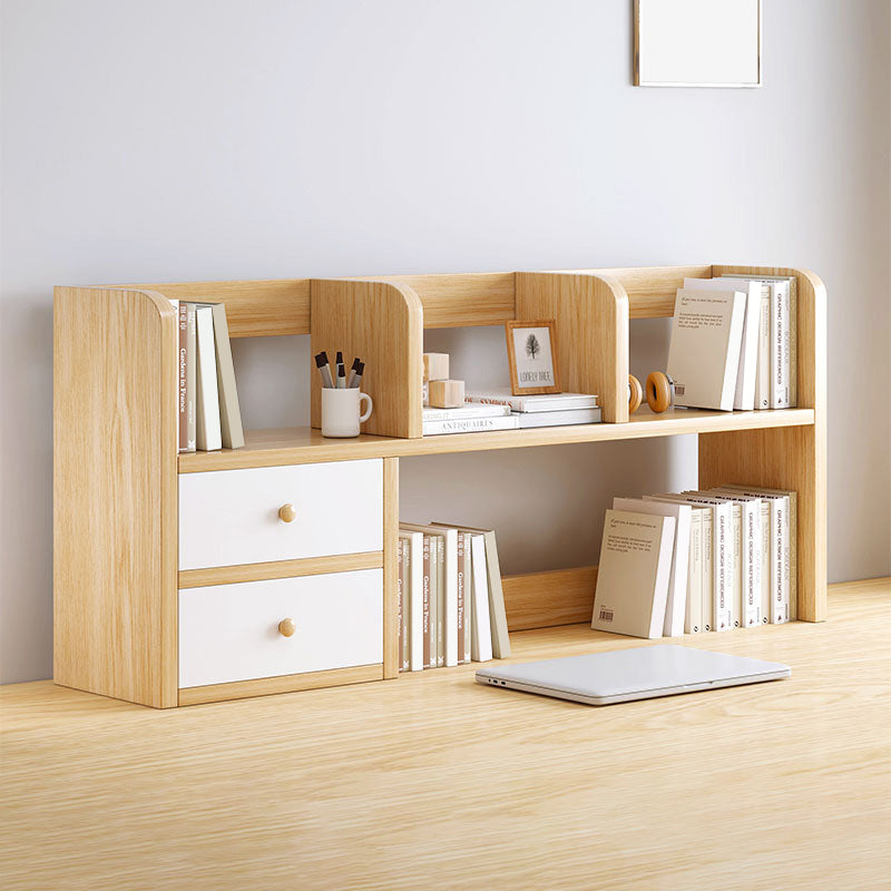 Modern Style Bookcase Open Back Horizontal Shelf Bookcase for Home Office Natural 44.5"L x 6.7"W x 18.9"H 2 Clearhalo 'Bookcases' 'Furniture' 'furniture_bookcases' 'kitchen' 'kitchen_bookcases' 'Living Room Furniture' 'Office Furniture' 4726254