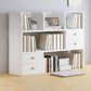 Modern Style Bookcase Open Back Horizontal Shelf Bookcase for Home Office White 32.7"L x 6.7"W x 31.5"H 4 Clearhalo 'Bookcases' 'Furniture' 'furniture_bookcases' 'kitchen' 'kitchen_bookcases' 'Living Room Furniture' 'Office Furniture' 4726255