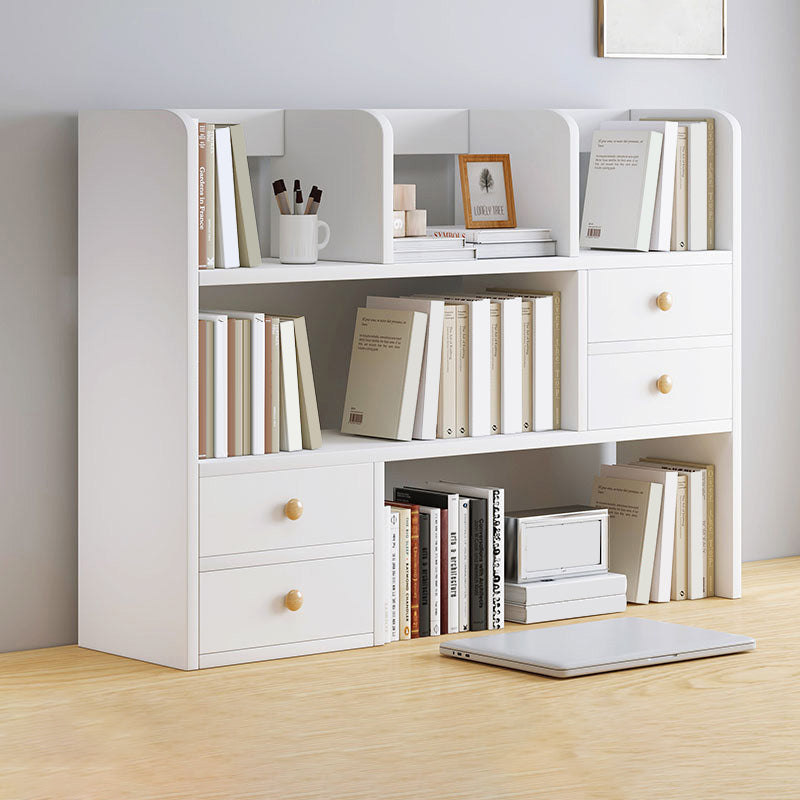 Modern Style Bookcase Open Back Horizontal Shelf Bookcase for Home Office White 32.7"L x 6.7"W x 31.5"H 4 Clearhalo 'Bookcases' 'Furniture' 'furniture_bookcases' 'kitchen' 'kitchen_bookcases' 'Living Room Furniture' 'Office Furniture' 4726255