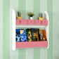 2-Shelf Floating Bookcase Contemporary Style Wood Wall Mounted Book Shelf 23.6"L x 4.3"W x 24.4"H White-Pink Clearhalo 'Bookcases' 'furn' 'furn_bookcases' 'Furniture' 'furniture_bookcases' 'kitchen' 'kitchen_bookcases' 'Living Room Furniture' 'Office Furniture' 4726933