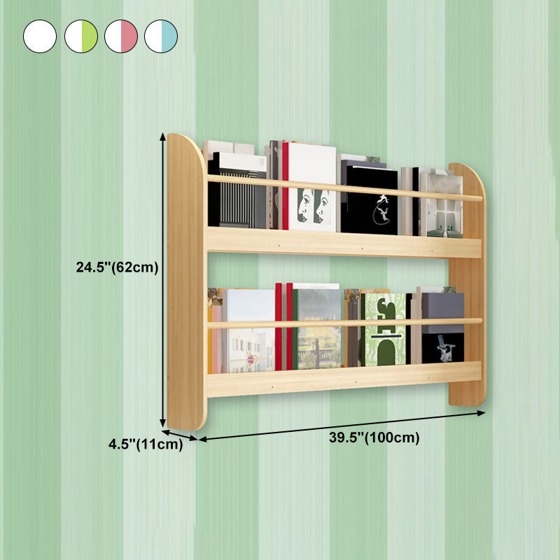 2-Shelf Floating Bookcase Contemporary Style Wood Wall Mounted Book Shelf Clearhalo 'Bookcases' 'furn' 'furn_bookcases' 'Furniture' 'furniture_bookcases' 'kitchen' 'kitchen_bookcases' 'Living Room Furniture' 'Office Furniture' 4726943