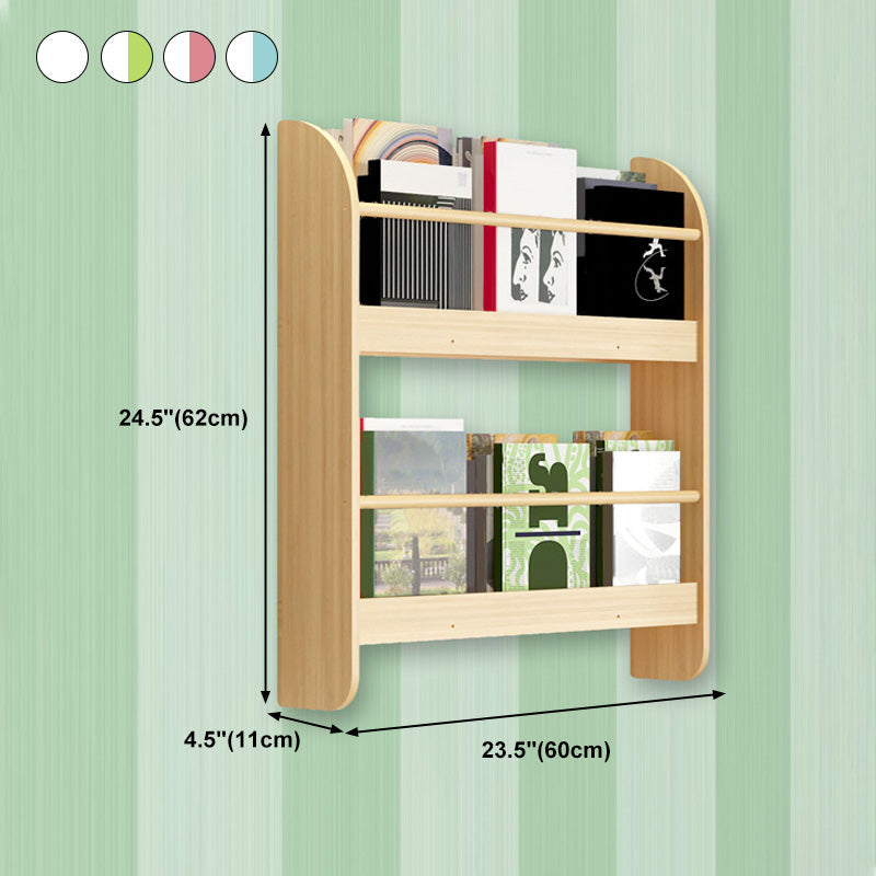2-Shelf Floating Bookcase Contemporary Style Wood Wall Mounted Book Shelf Clearhalo 'Bookcases' 'furn' 'furn_bookcases' 'Furniture' 'furniture_bookcases' 'kitchen' 'kitchen_bookcases' 'Living Room Furniture' 'Office Furniture' 4726945