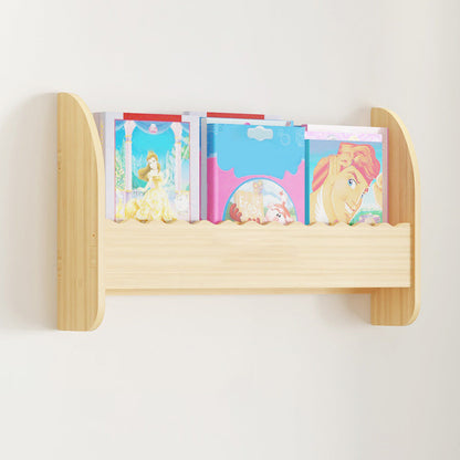 Contemporary Style Bookshelf Solid Wood Wall Mounted Bookcase for Home Office 23.6"L x 4.3"W x 12.6"H Clearhalo 'Bookcases' 'furn' 'furn_bookcases' 'Furniture' 'furniture_bookcases' 'kitchen' 'kitchen_bookcases' 'Living Room Furniture' 'Office Furniture' 4726948