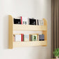 Contemporary Style Bookshelf Solid Wood Wall Mounted Bookcase for Home Office Clearhalo 'Bookcases' 'furn' 'furn_bookcases' 'Furniture' 'furniture_bookcases' 'kitchen' 'kitchen_bookcases' 'Living Room Furniture' 'Office Furniture' 4726953