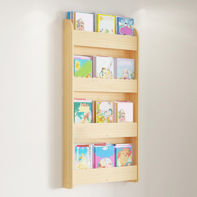 Contemporary Style Bookshelf Solid Wood Wall Mounted Bookcase for Home Office 23.6"L x 4.3"W x 46.5"H Clearhalo 'Bookcases' 'furn' 'furn_bookcases' 'Furniture' 'furniture_bookcases' 'kitchen' 'kitchen_bookcases' 'Living Room Furniture' 'Office Furniture' 4726954