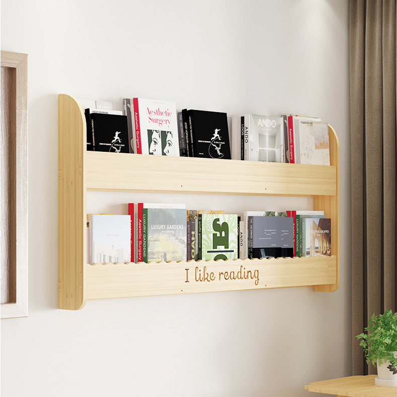 Contemporary Style Bookshelf Solid Wood Wall Mounted Bookcase for Home Office Clearhalo 'Bookcases' 'furn' 'furn_bookcases' 'Furniture' 'furniture_bookcases' 'kitchen' 'kitchen_bookcases' 'Living Room Furniture' 'Office Furniture' 4726961