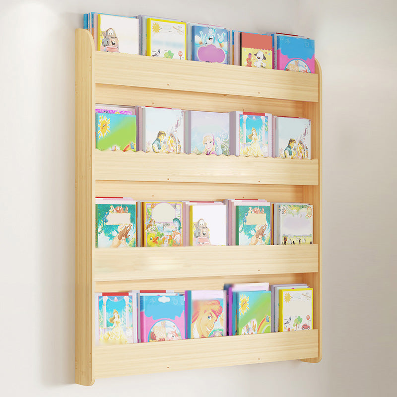 Contemporary Style Bookshelf Solid Wood Wall Mounted Bookcase for Home Office 39.4"L x 4.3"W x 46.5"H Clearhalo 'Bookcases' 'furn' 'furn_bookcases' 'Furniture' 'furniture_bookcases' 'kitchen' 'kitchen_bookcases' 'Living Room Furniture' 'Office Furniture' 4726969