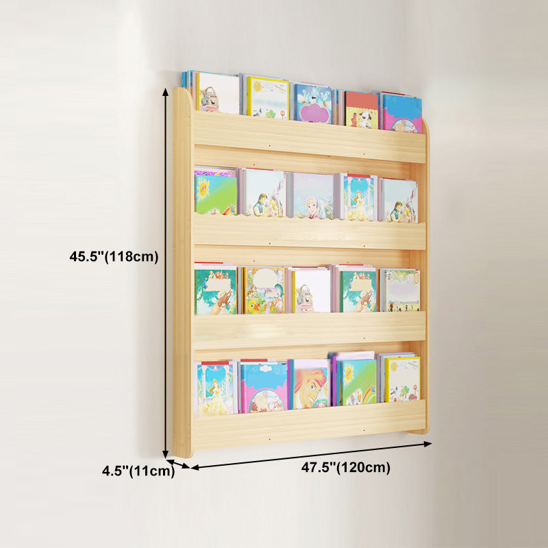 Contemporary Style Bookshelf Solid Wood Wall Mounted Bookcase for Home Office Clearhalo 'Bookcases' 'furn' 'furn_bookcases' 'Furniture' 'furniture_bookcases' 'kitchen' 'kitchen_bookcases' 'Living Room Furniture' 'Office Furniture' 4726974