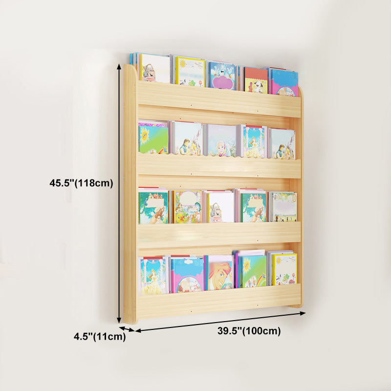 Contemporary Style Bookshelf Solid Wood Wall Mounted Bookcase for Home Office Clearhalo 'Bookcases' 'furn' 'furn_bookcases' 'Furniture' 'furniture_bookcases' 'kitchen' 'kitchen_bookcases' 'Living Room Furniture' 'Office Furniture' 4726975